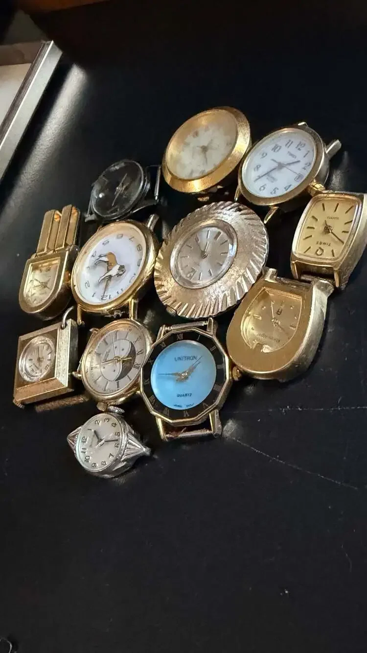 Vintage Watch Heads Lot (12 )  (As-Is / Repair / Craft)